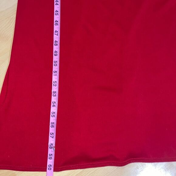 Fanny USA Long Beaded Cut Out Back Red Evening Dress Women size XL - Picture 14 of 16